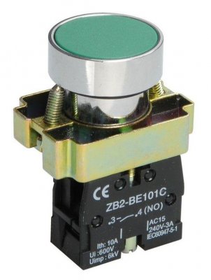 Кнопка управления NP2-EA31 без подсветки зеленая 1НО IP40 CHINT